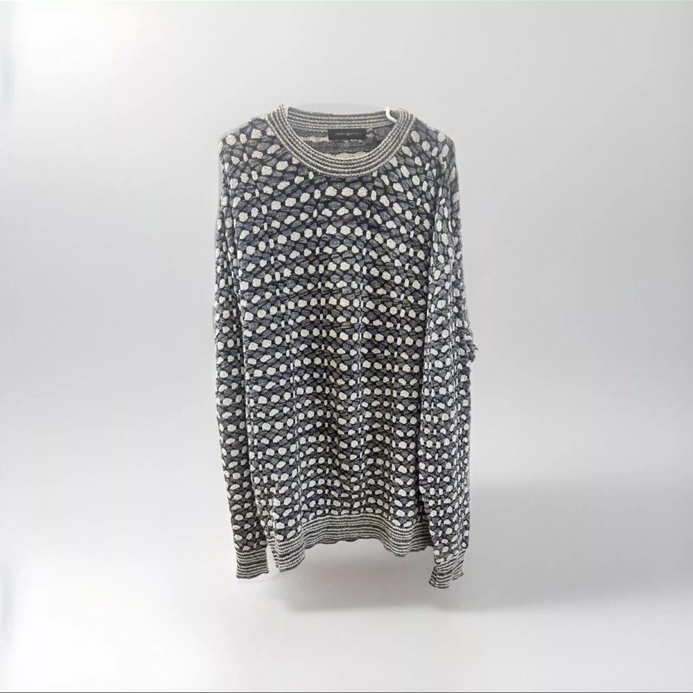 Jhane Barns Sweater Men’s XL pullover Blue White Gray